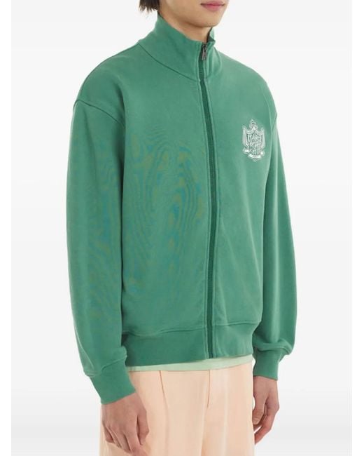 Maison Kitsuné Green Zip Sweatshirt for men