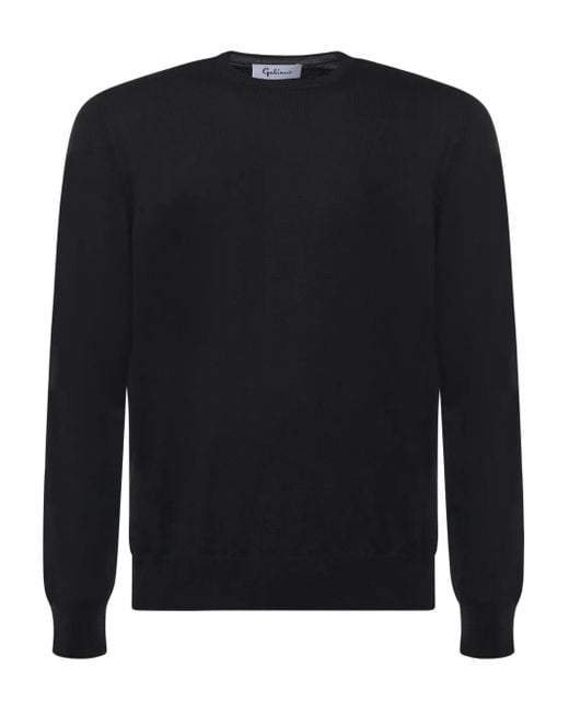 Galiana Black Crew-Neck Sweater for men
