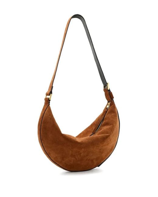 AllSaints White Suede Crossbody Bag