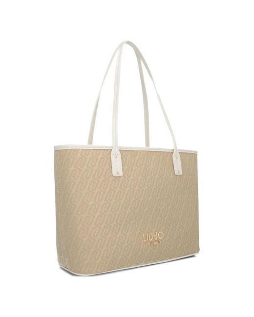 Liu Jo White Logo Pattern Bag