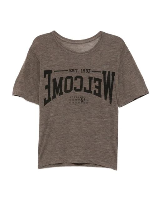 MM6 by Maison Martin Margiela Gray Wool T-Shirt for men
