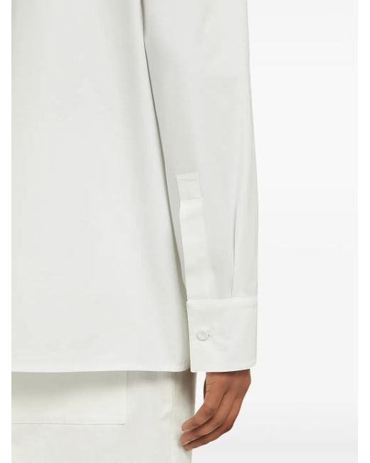 Jil Sander White Cotton Poplin Shirt for men