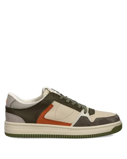 Philippe Model Brown Panelled Low-Top Sneakers for men