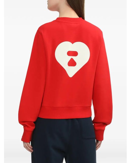 A Bathing Ape Red Logo Graphic Sweater
