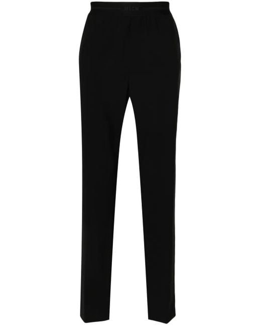 MSGM Broek Met Logoband in het Black voor heren