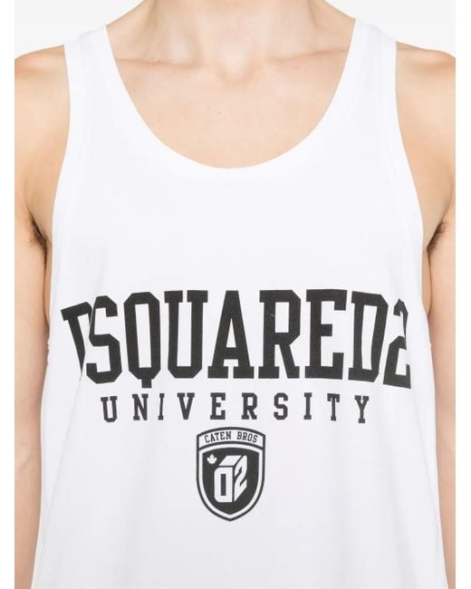 DSquared² Tanktop Met Logoprint in het White voor heren