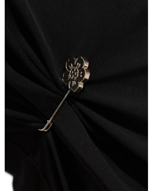 KENZO Black Safety-Pin Detail T-Shirt
