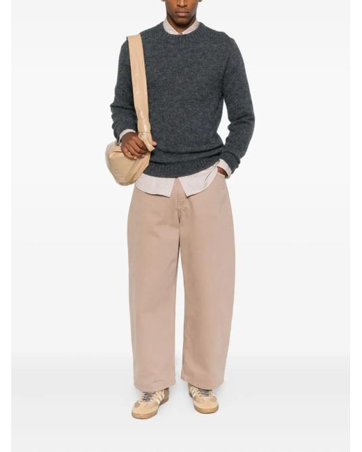 A.P.C. Gray Crew-Neck Sweater for men