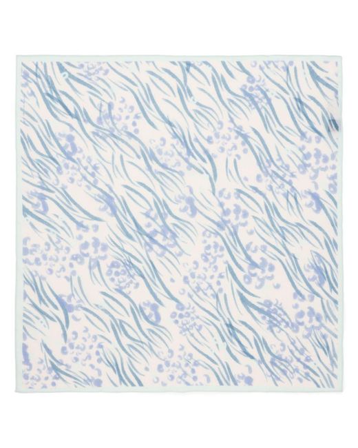 A Kind Of Guise Blue Watercolour-print Cotton Scarf for men
