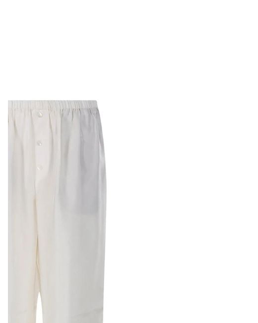 Rohe White Elastic-Waist Trousers