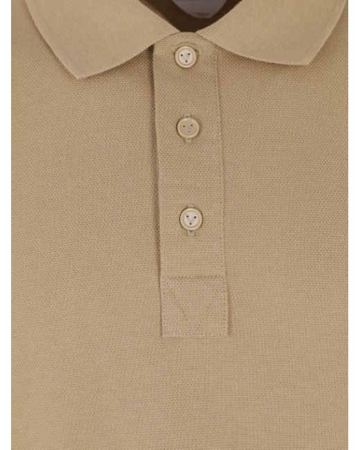 Bottega Veneta Natural Short-sleeve Cotton Polo Shirt for men
