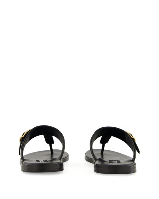 Tom Ford Black Brighton Buckle Leather Sandals for men