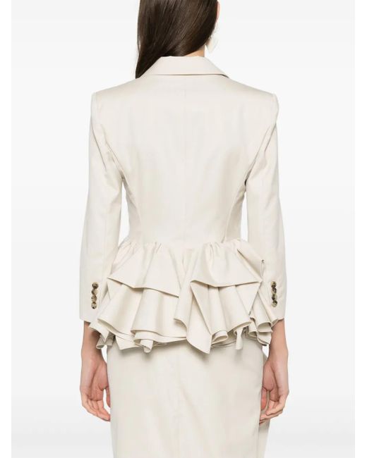 Viktor & Rolf White Ruffled Blazer