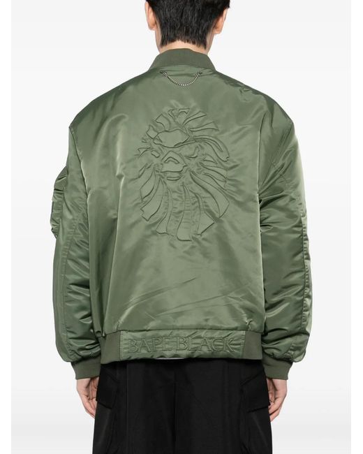 A Bathing Ape Green Embroidery Logo Jacket for men