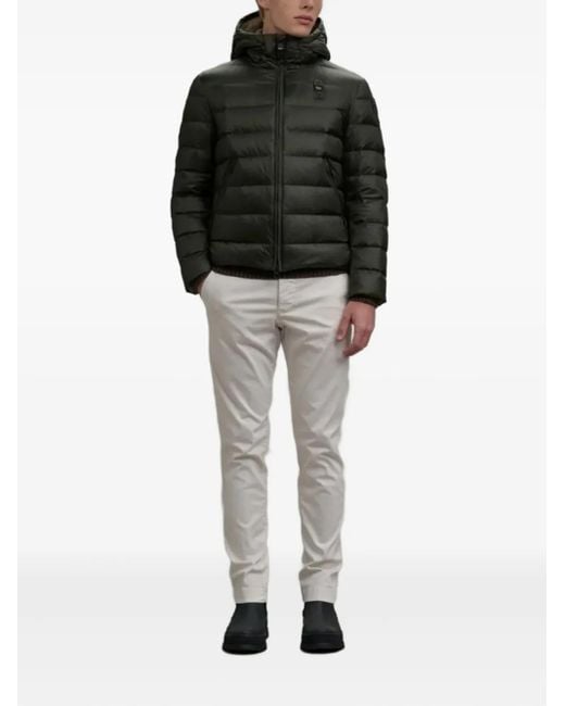 Blauer Green Quilted Hooded Jacket for men