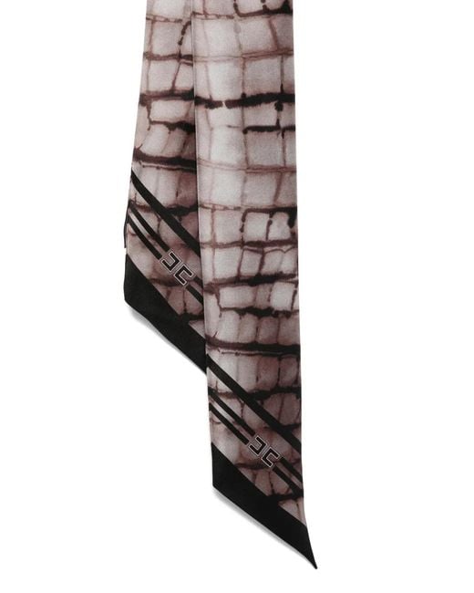 Elisabetta Franchi White Patterned Scarf