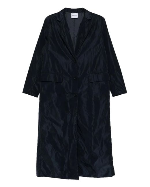 Aspesi Blue Single-Breasted Buttoned Coat