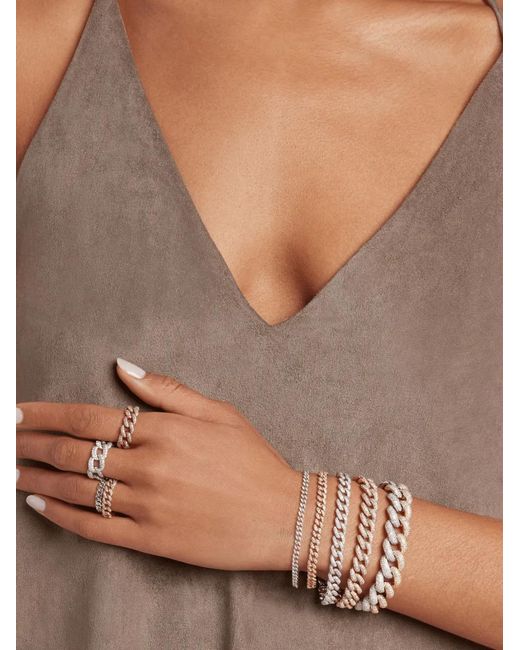 SHAY Metallic 18Kt Rose Baby Diamond Link Bracelet