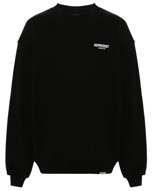 Represent Sweatshirt mit Logo-Print in Black für Herren