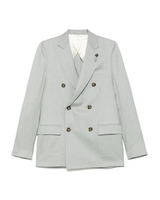 メンズ Lardini ダブルジャケット Gray