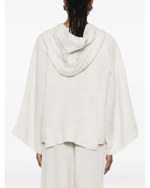 Maurizio Braschi White Veste À Capuche