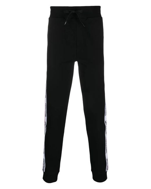 Moschino メンズ ブラック トラックパンツ