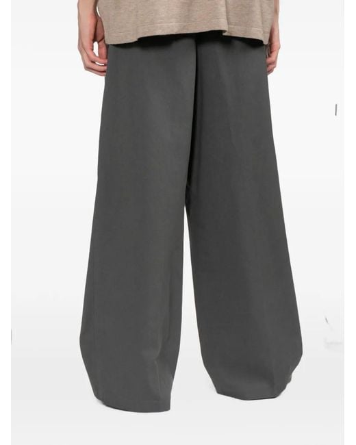 Essentials Gray Drawstring Wide-Leg Trousers for men