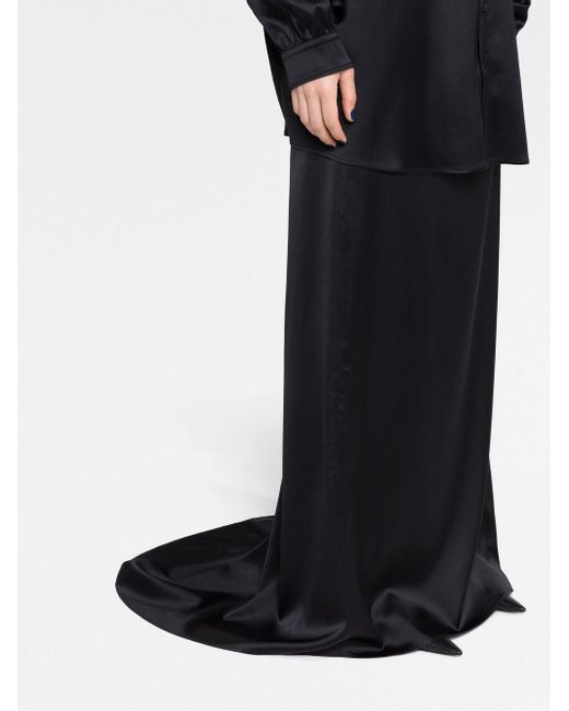 Balenciaga Black Floor-length Maxi Skirt