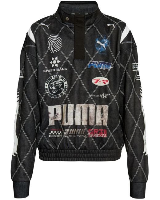 Felpa Con Effetto Vissuto X A$Ap Rocky di PUMA in Black