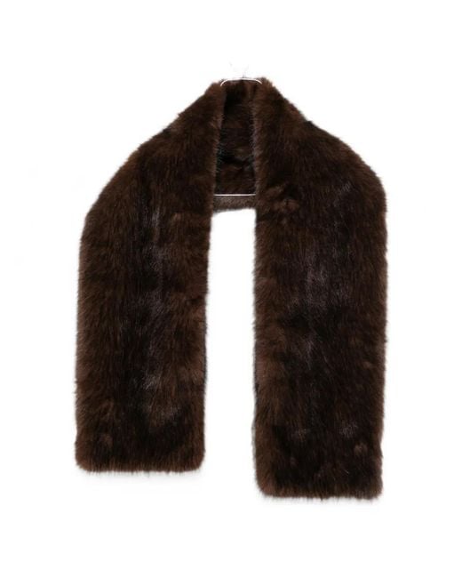Apparis Black Faux-Fur Scarf