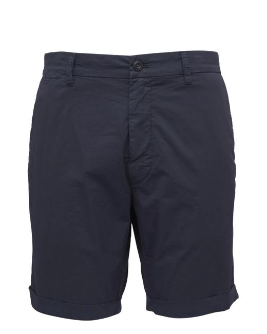 Mason's Blue Logo-Patch Shorts for men