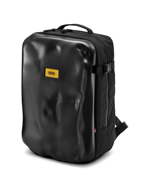 Crash Baggage Black Iconic 2.0 Logo-Detail Backpack
