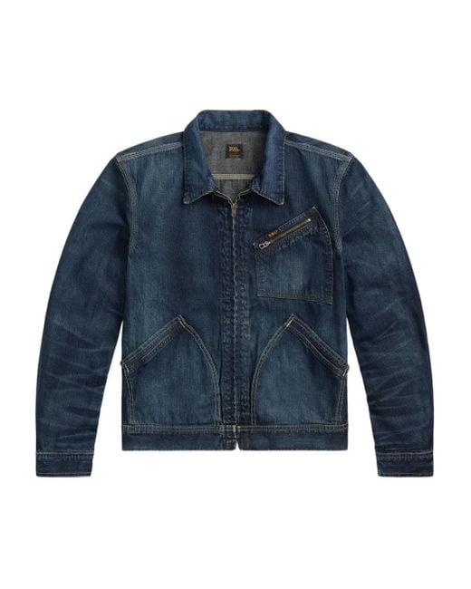 RRL Blue Denim Trucker Jacket for men