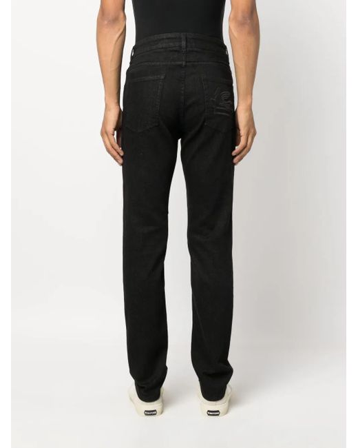 Etro Black Straight Jeans for men
