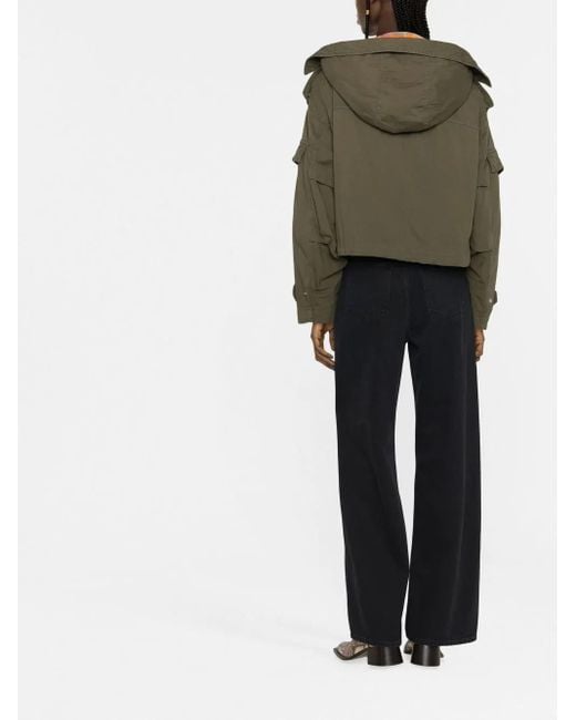 DSquared² Green Fleece-lined Hooded Jacket