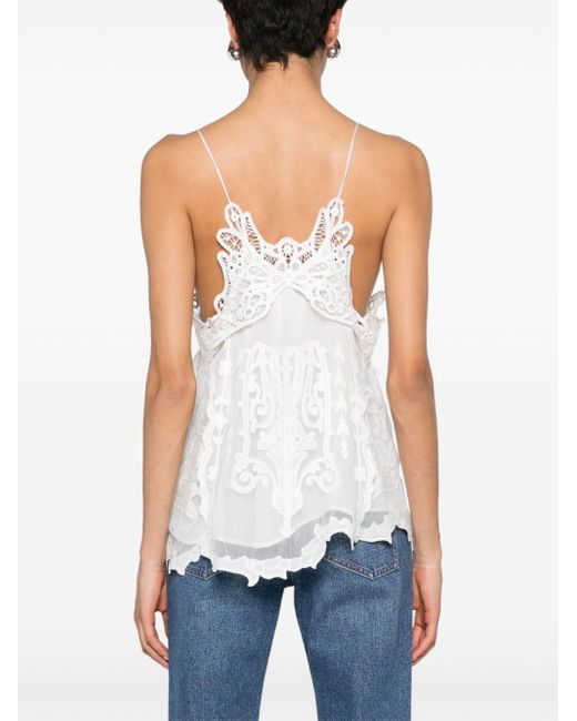 Isabel Marant White Victoria Embroidered Top