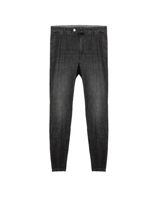 Incotex Black Faded-Effect Jeans for men
