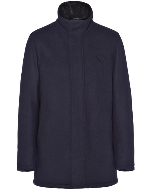 メンズ Prada トライアングルロゴ ジャケット Blue