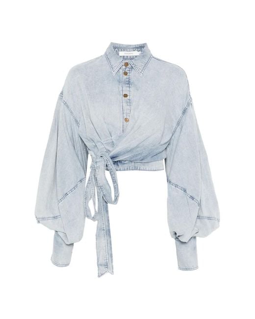 Zimmermann Blue Rebellion Denim Top