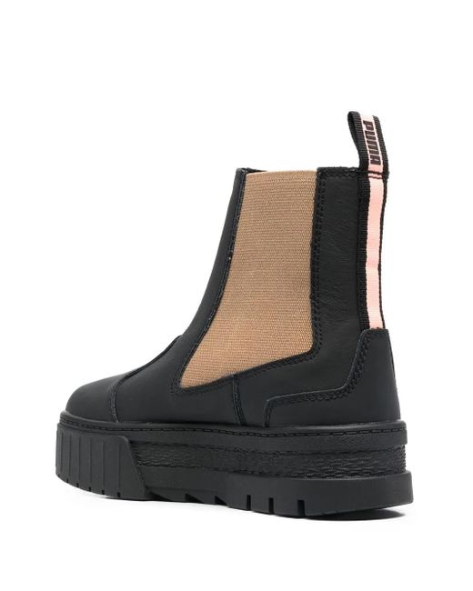 PUMA Black Side-Panel Ankle-Boots