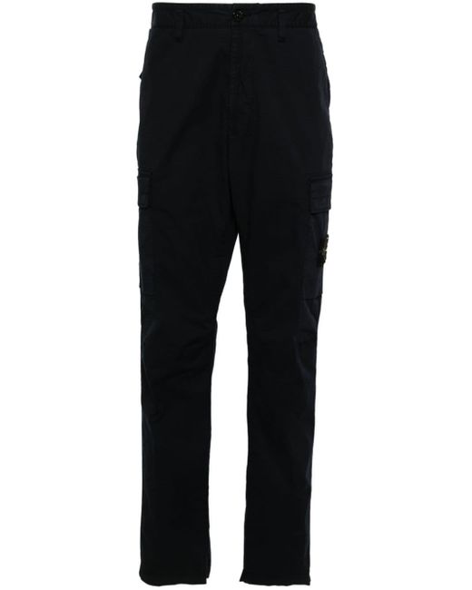 Stone Island Black Patch Pocket Trousers for men