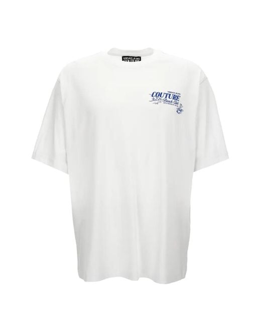 Versace Jeans Couture White Graphic T-Shirt for men