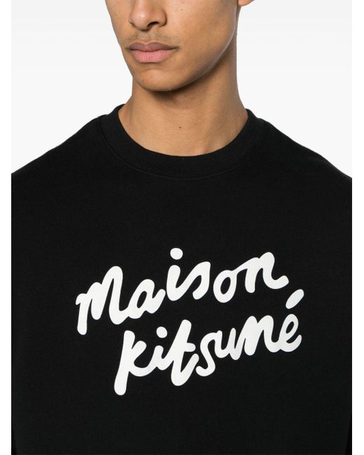 Maison Kitsuné Handwriting Comfort Sweatshirt in Black für Herren