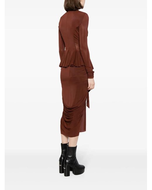 Rick Owens Brown Hollywood Wrap Jacket