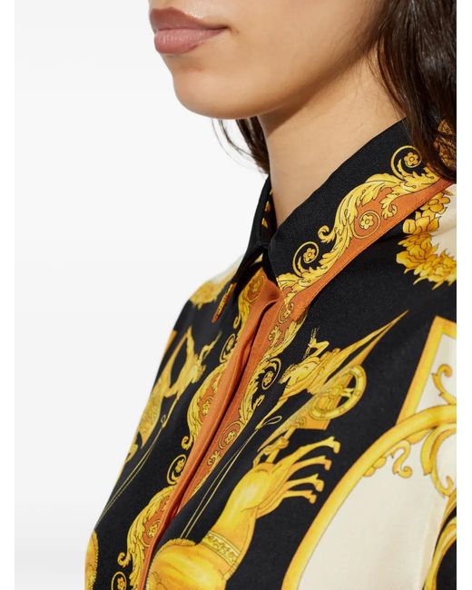 Versace Metallic Printed Shirt