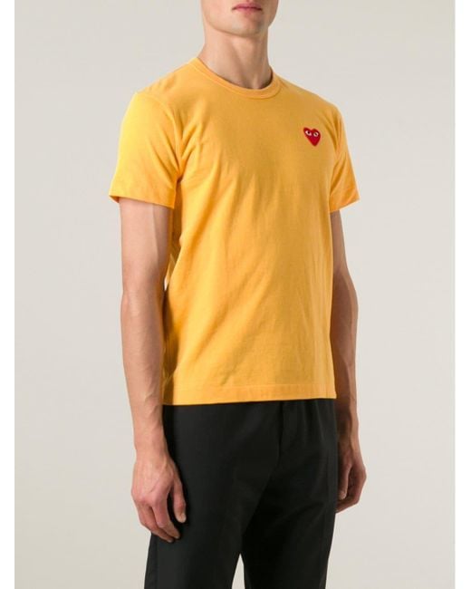 comme des garcons t shirt yellow