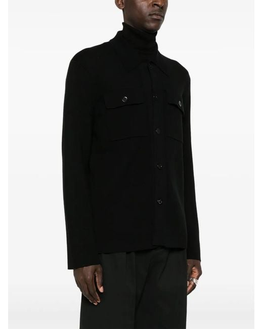 D4.0 Black Knitted Shirt for men