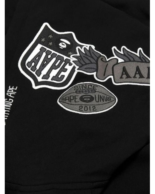 メンズ Aape By A Bathing Ape アップリケ パーカー Black