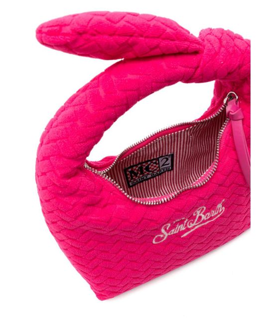 Mc2 Saint Barth Pink Sandrine Terry-cloth Tote Bag