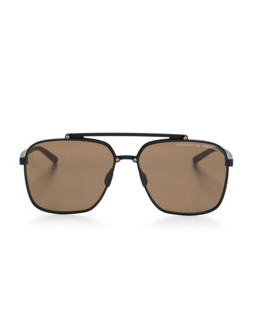 Porsche Design Black Square-frame Sunglasses